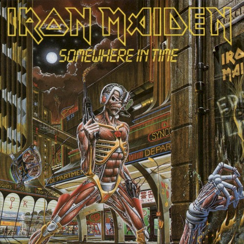 Iron Maiden — Somewhere in Time album cover